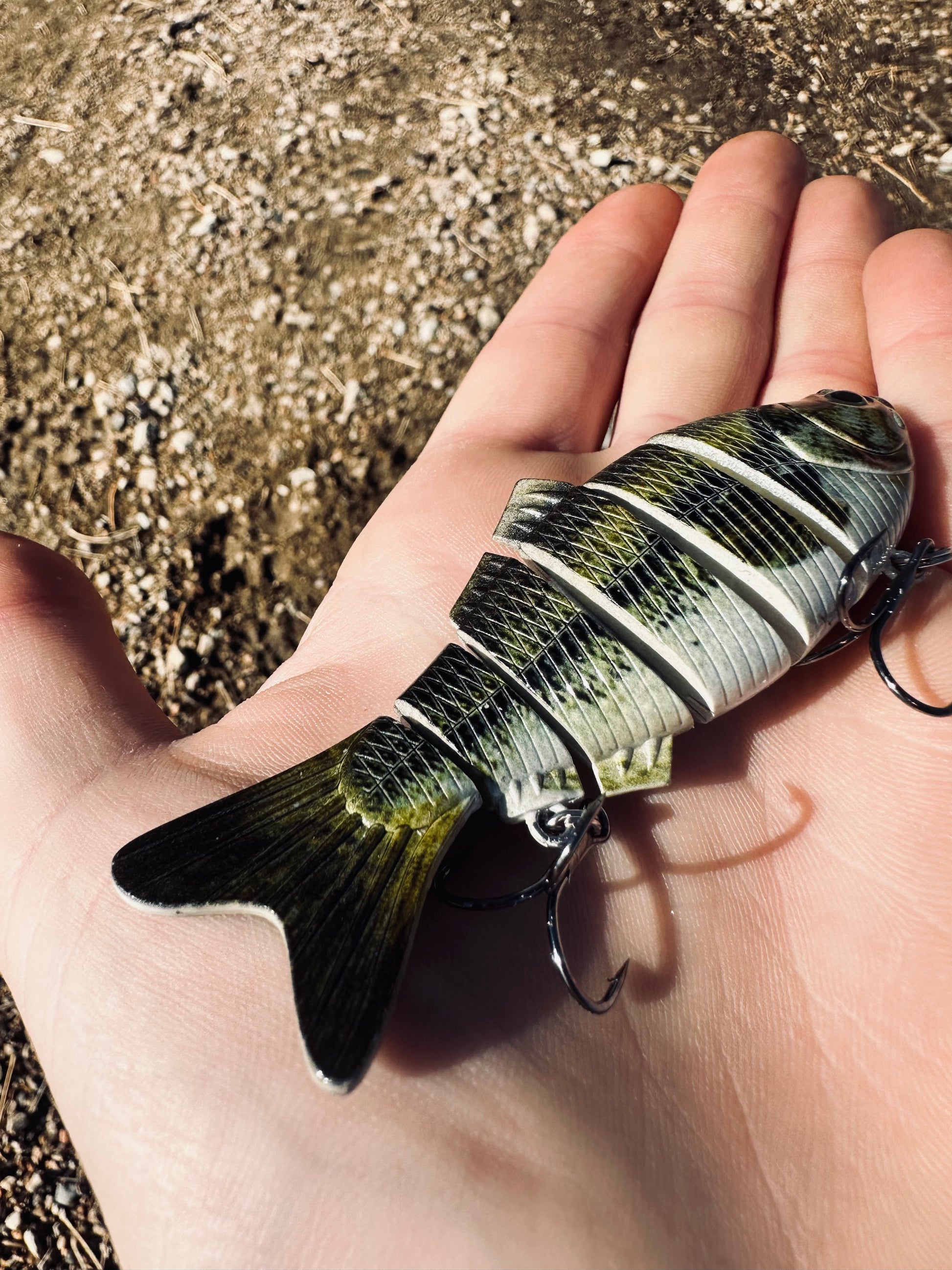 wood and ribbon jointed 4 inch swim bait high quality